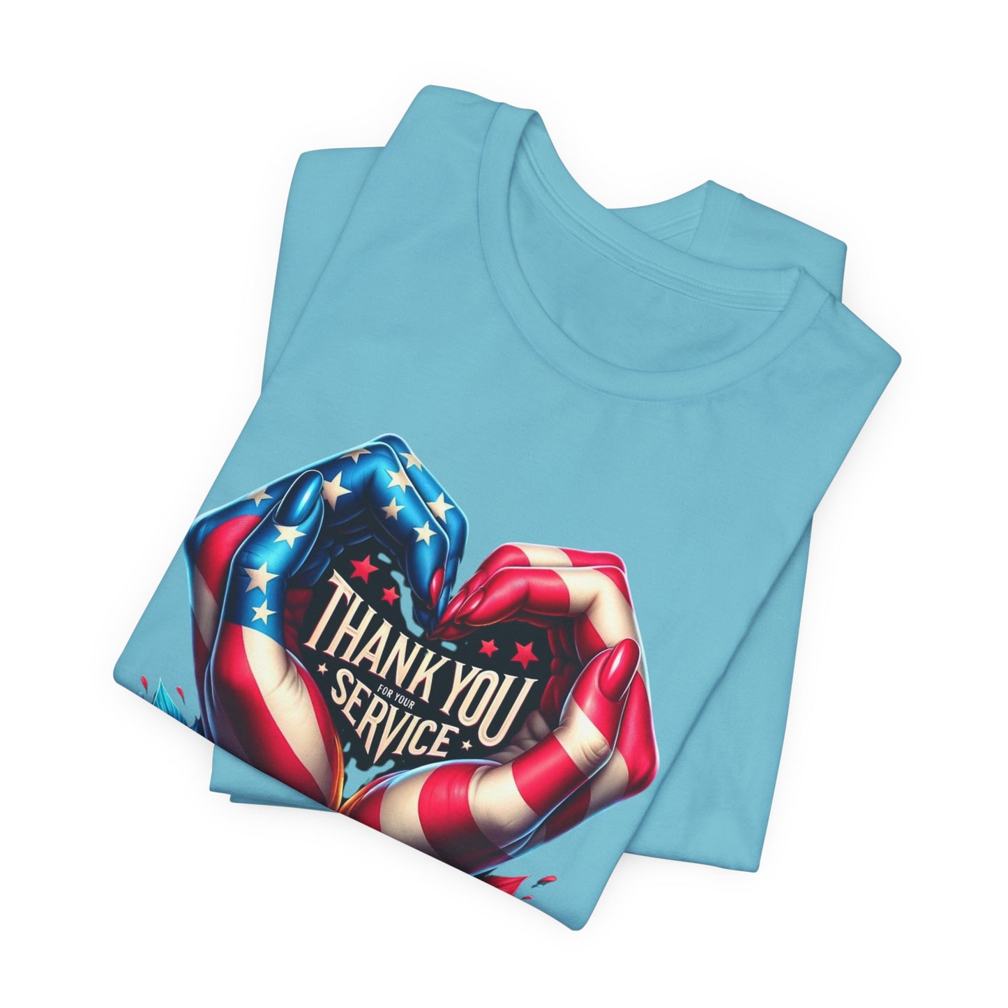 "Thank You For Your Service" - Both Sides Printed - Short Sleeve Tee
