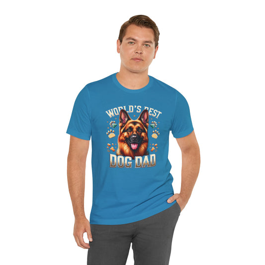 German Shepherd - World's Best Dog Dad Short Sleeve Tee
