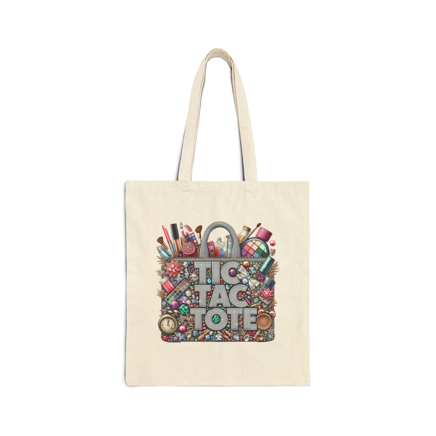 Tic Tac Tote - Cotton Canvas Tote Bag