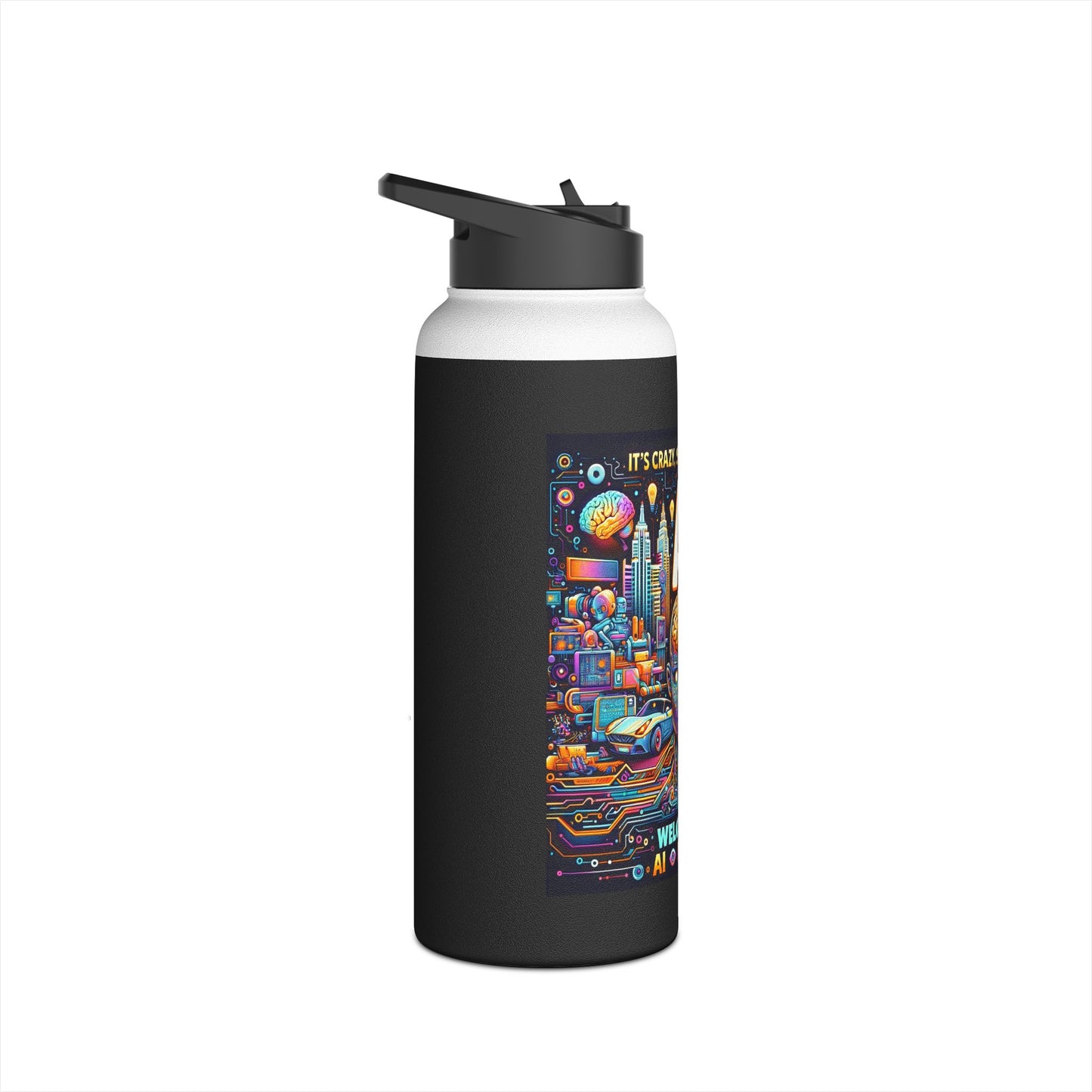 Welcome To AI In Vegas - Stainless Steel Water Bottle, Standard Lid