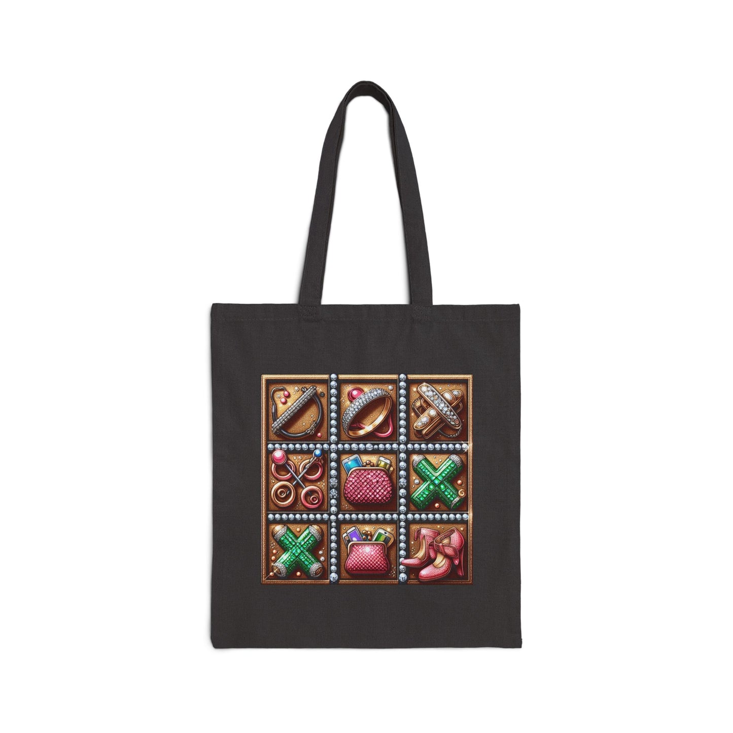 Tic Tac Tote Cotton Canvas Tote Bag