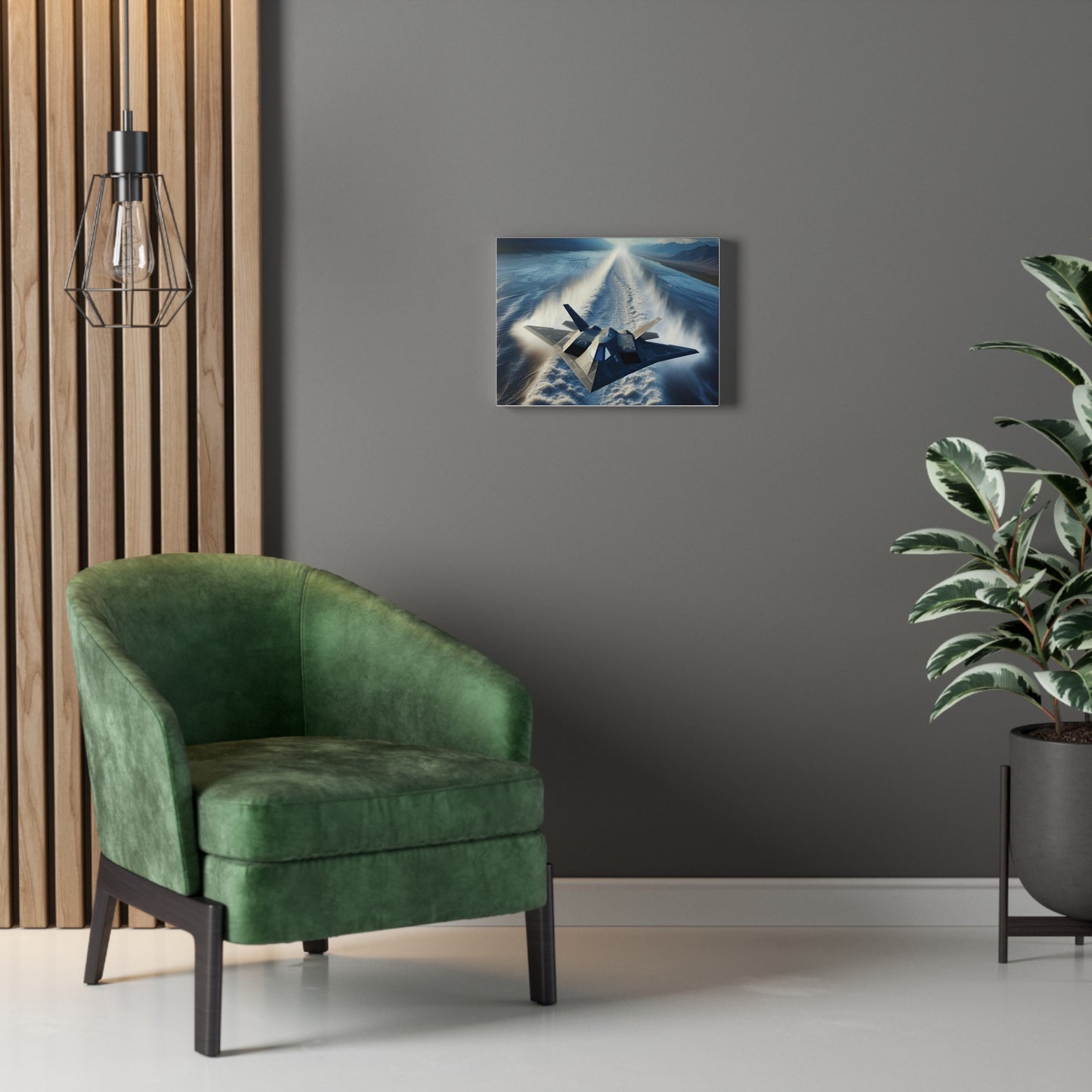 F117 Aircraft On Low Approach -  Stretched Canvas