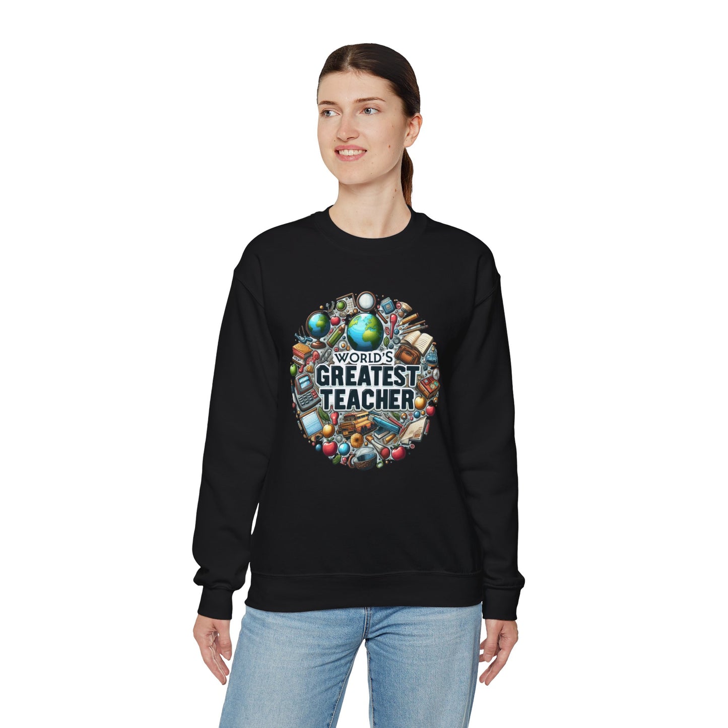 World's Greatest Teacher - Unisex Heavy Blend™ Crewneck Sweatshirt (G3)