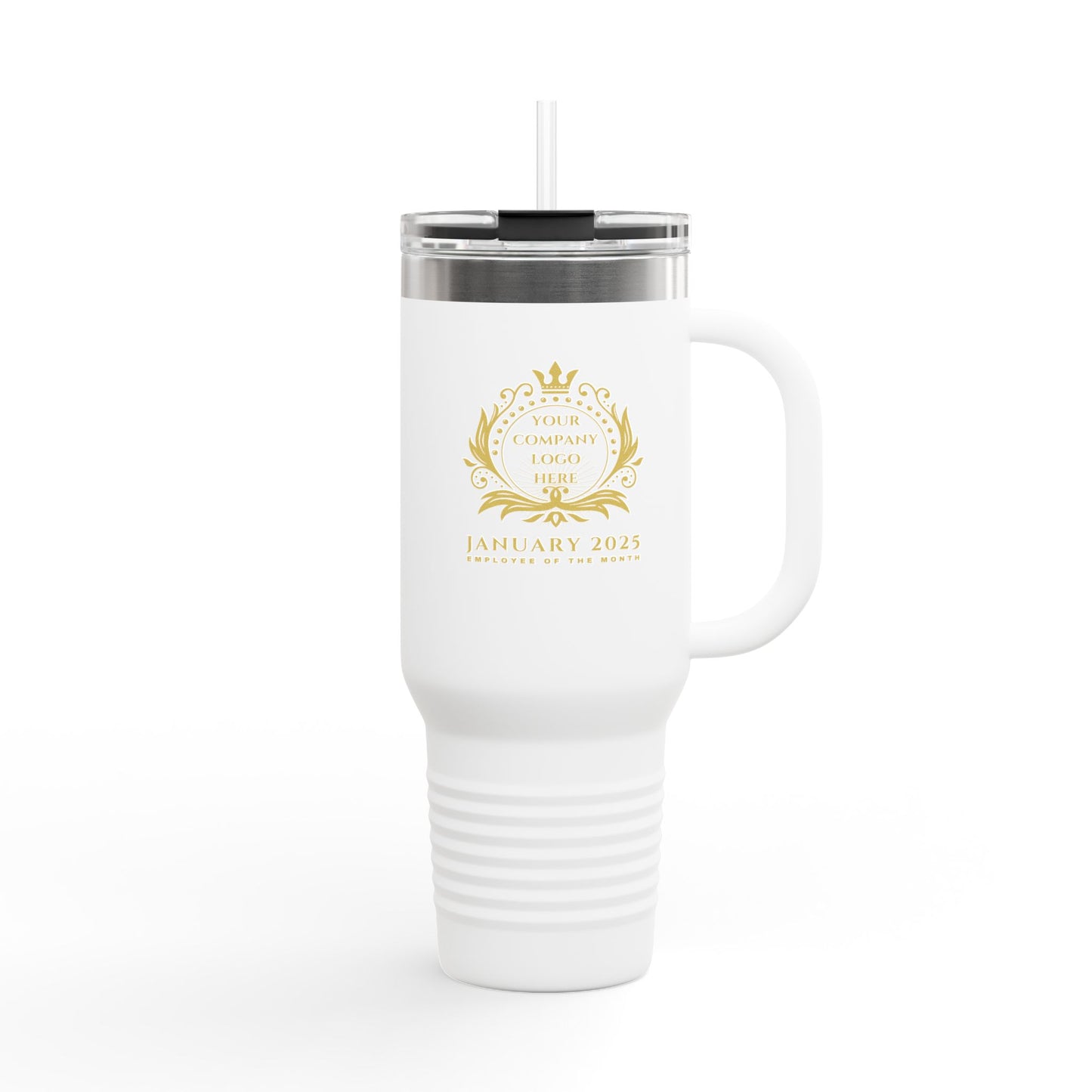 Employee Of the Month, Customizable, 40oz Spillproof, Stainless Steel Double-Insulated Travel Mug