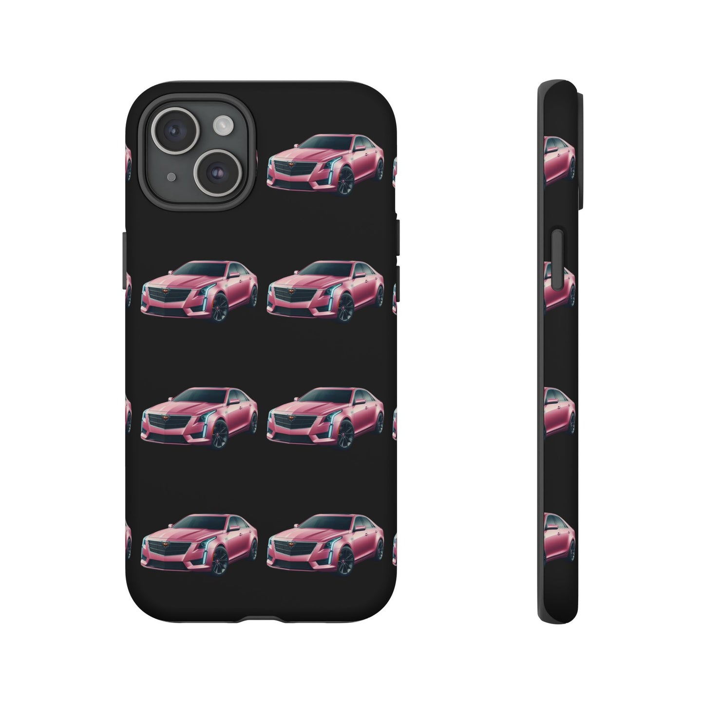 Pink Caddy On Black Phone Case