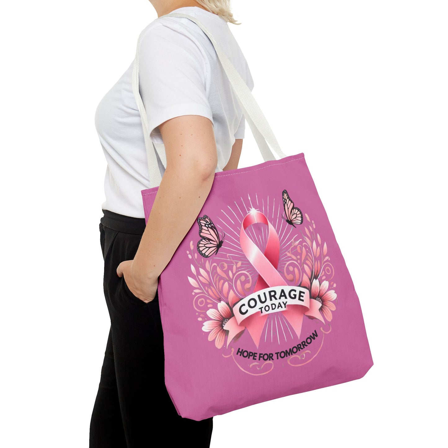 Courage Today... Breast Cancer Awareness Tote Bag