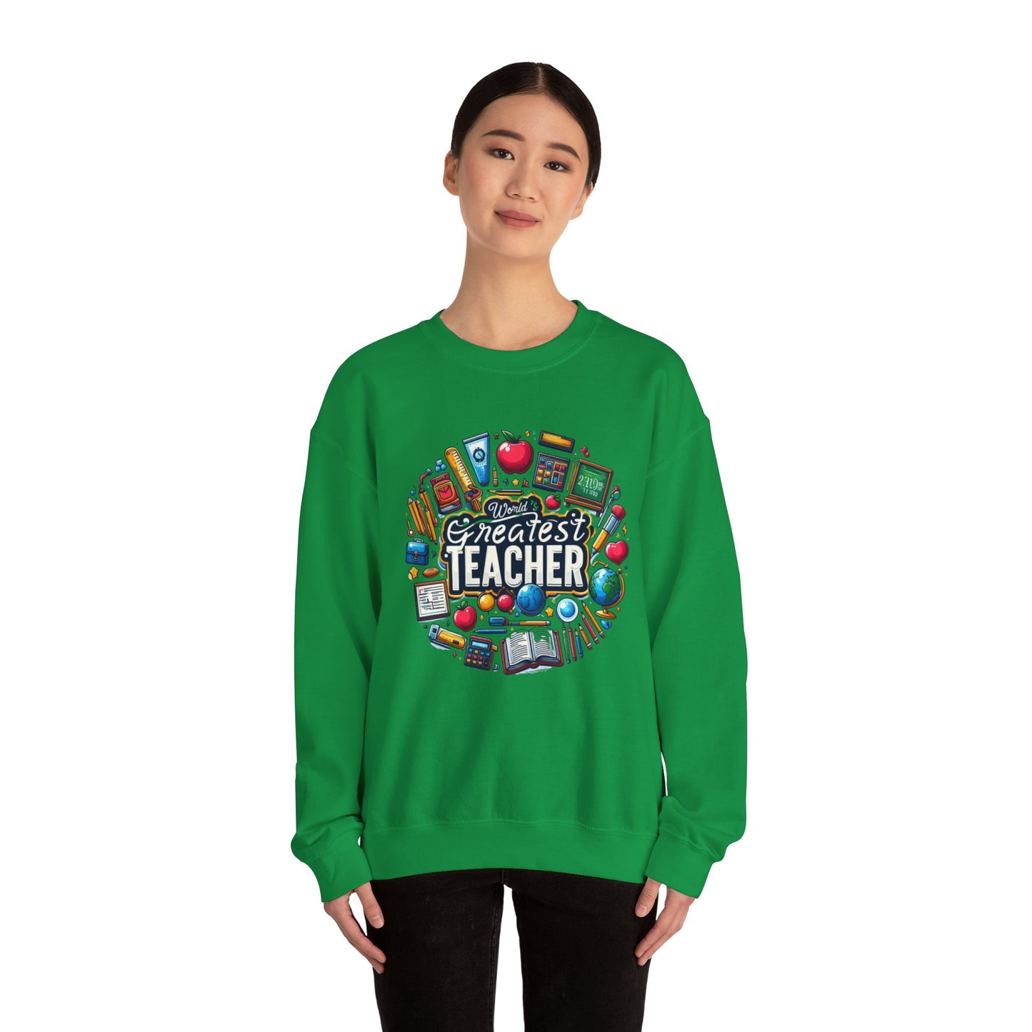 World's Greatest Teacher - Unisex Heavy Blend™ Crewneck Sweatshirt (G2)