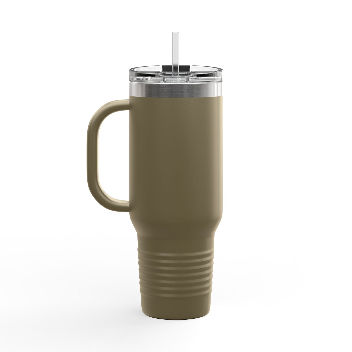 Personalized, Carnation Bearing Lion, 40oz Stainless Steel, Double-Insulated, Spillproof, Insulated Travel Mug
