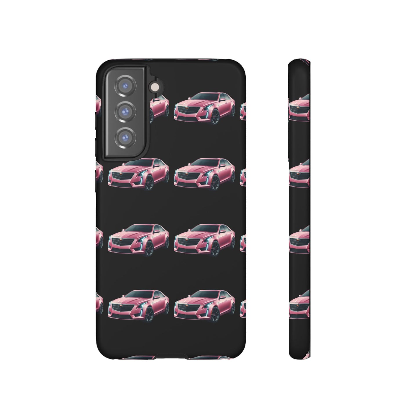 Pink Caddy On Black Phone Case