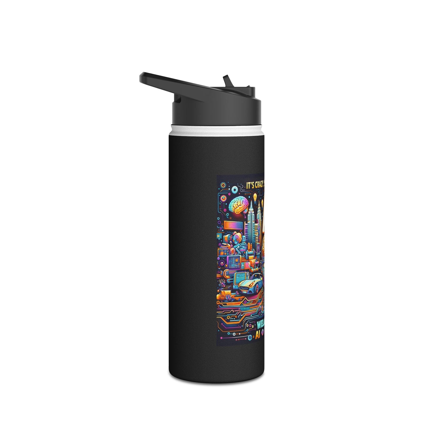 Welcome To AI In Vegas - Stainless Steel Water Bottle, Standard Lid