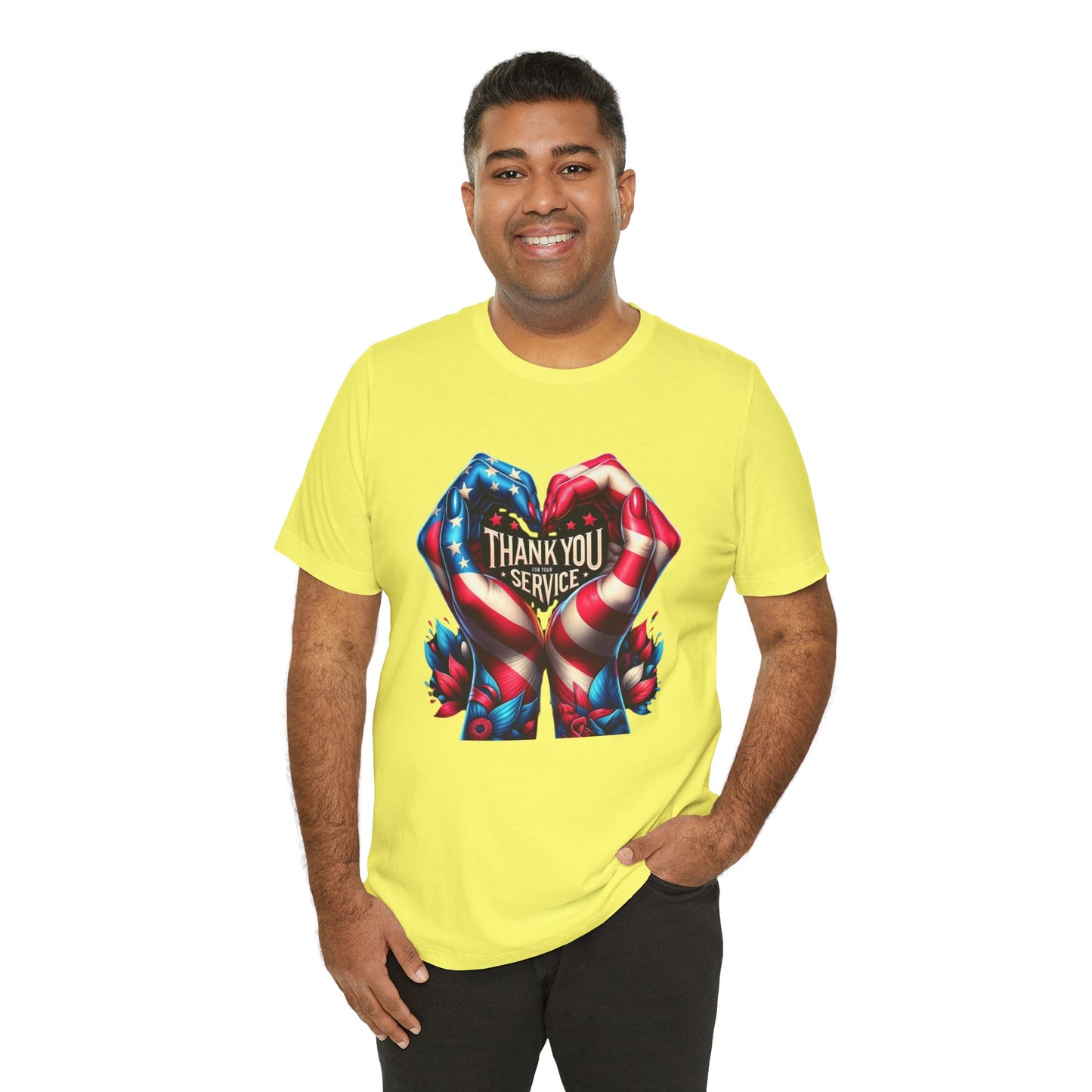 "Thank You For Your Service" - Both Sides Printed - Short Sleeve Tee