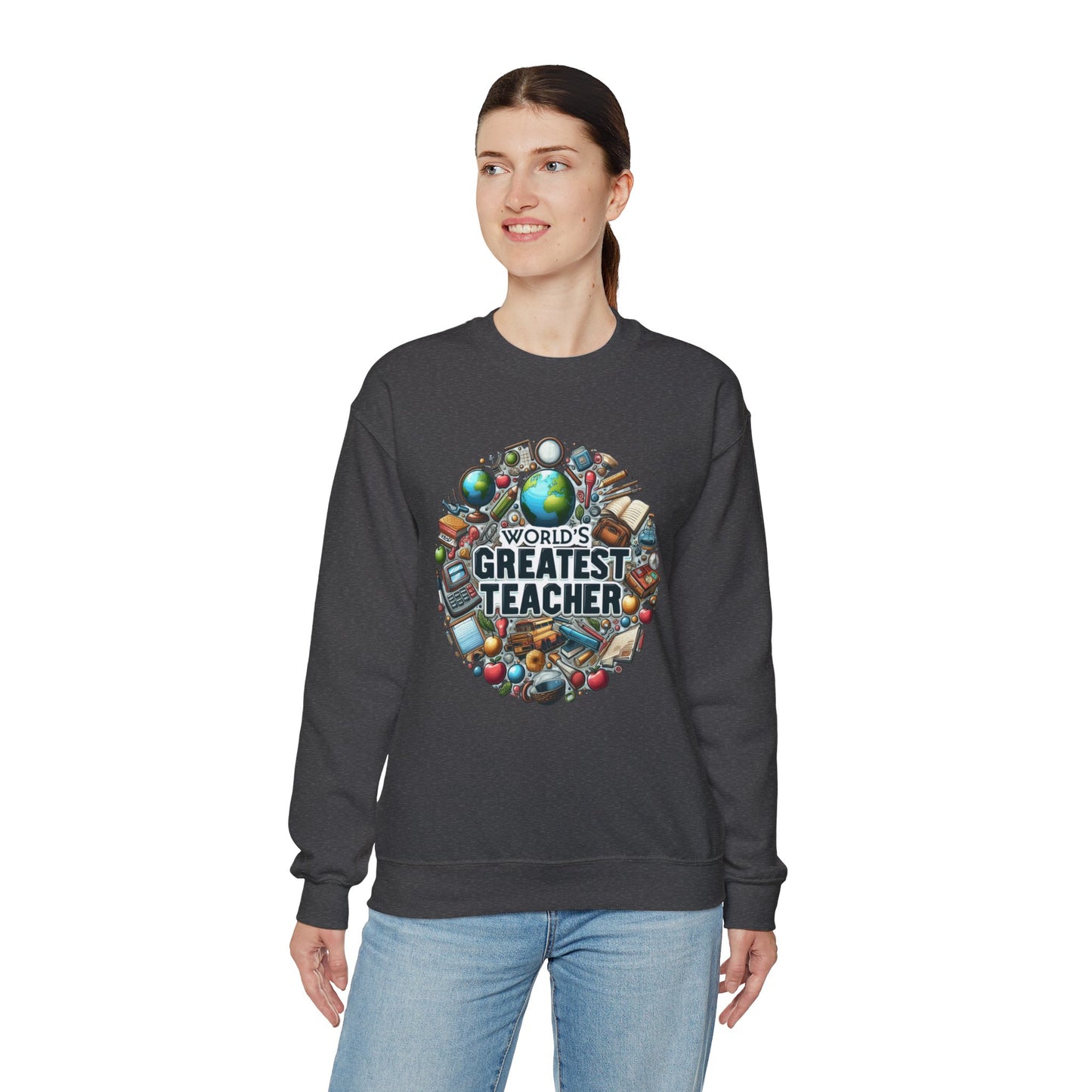 World's Greatest Teacher - Unisex Heavy Blend™ Crewneck Sweatshirt (G3)