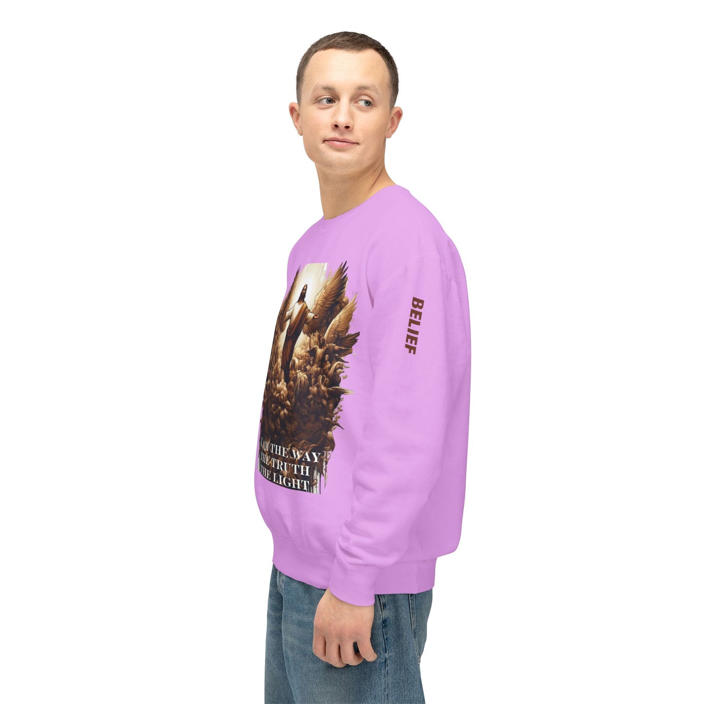 The Way The Truth and The Light Unisex Lightweight Crewneck Sweatshirt