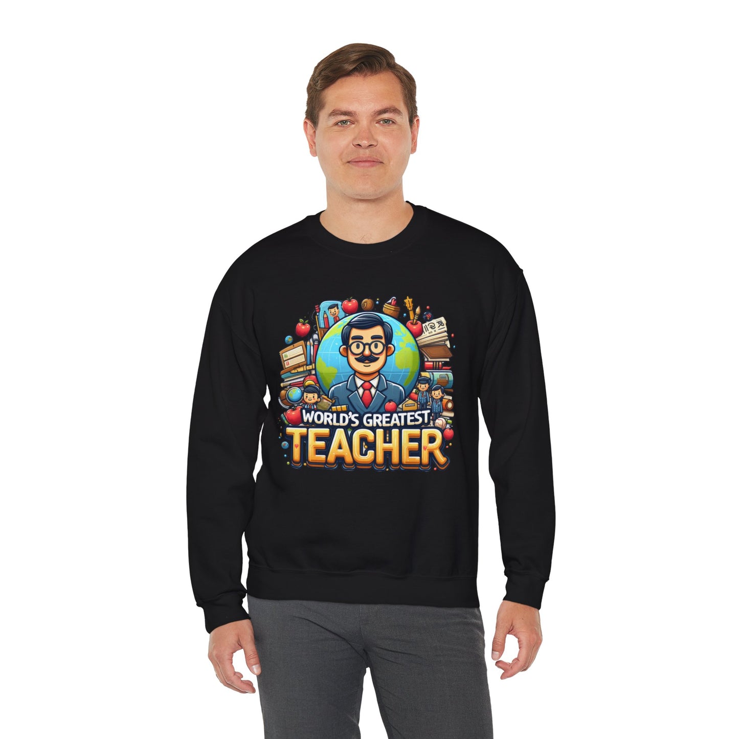 World's Greatest Teacher - Unisex Heavy Blend™ Crewneck Sweatshirt (G1)