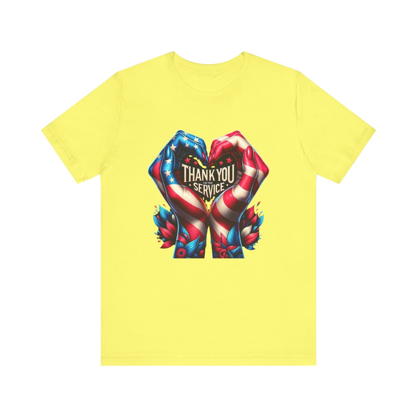 "Thank You For Your Service" - Both Sides Printed - Short Sleeve Tee