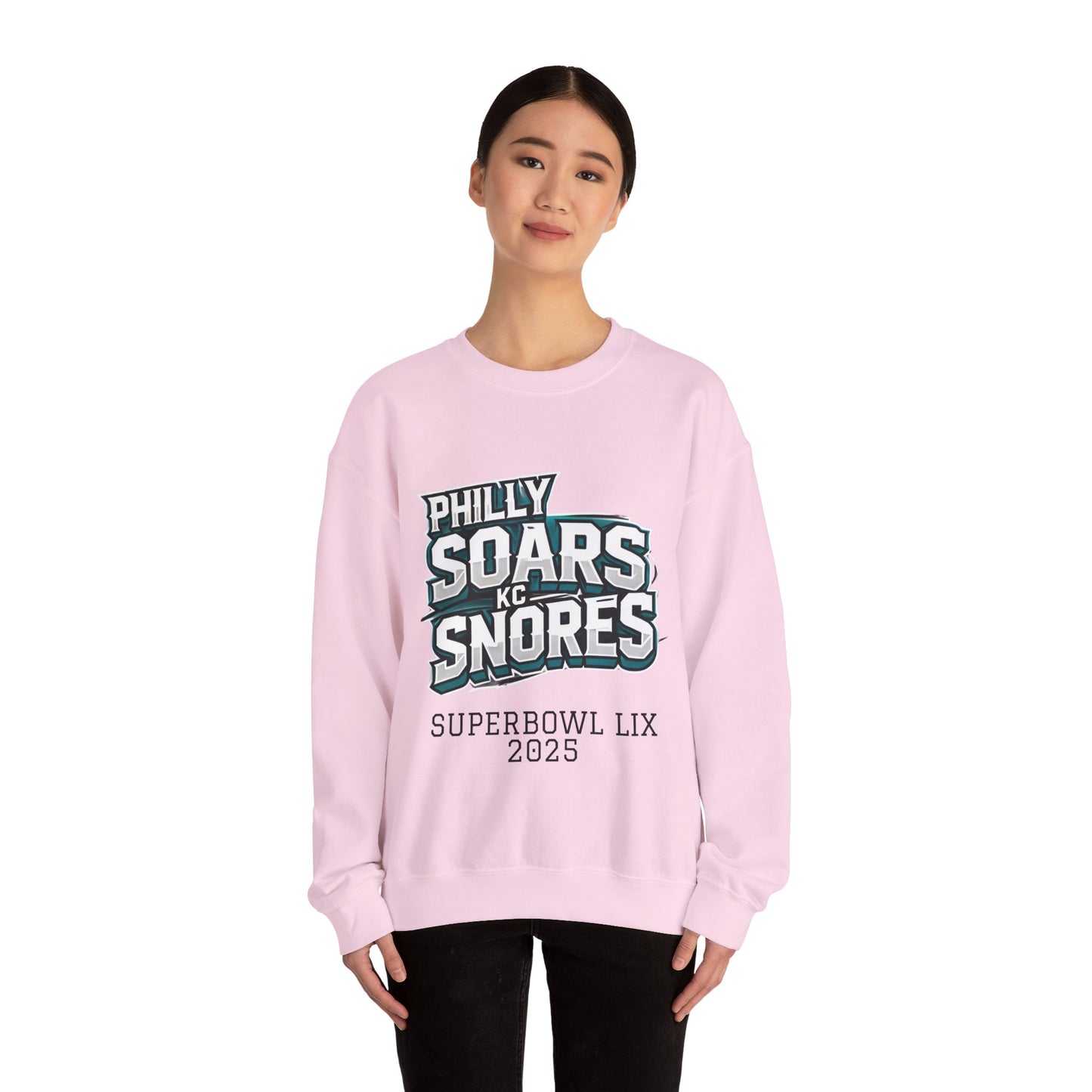 Philly Soars - KC Snores - Black Letters Unisex Heavy Blend™ Crewneck Sweatshirt