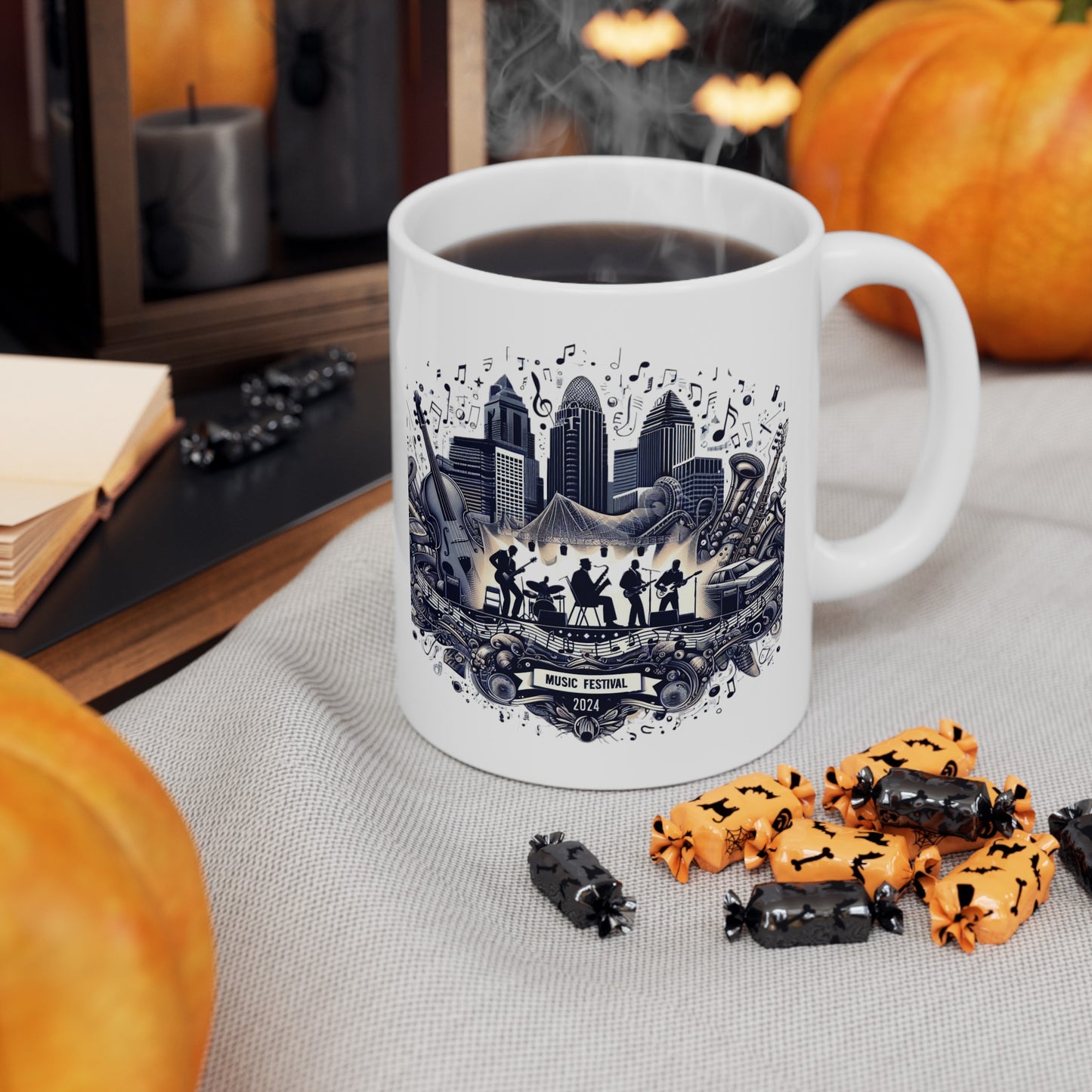 Music Festival Ceramic Mug, (11oz, 15oz)