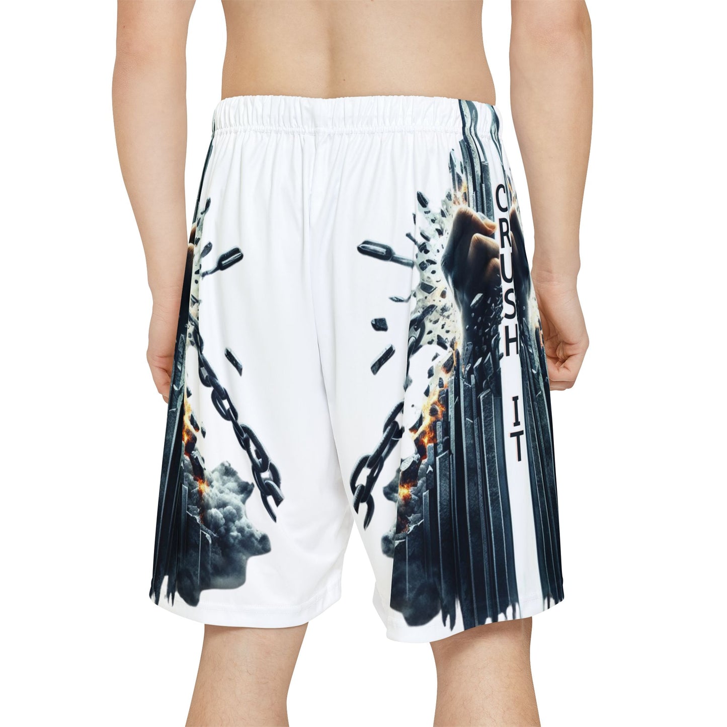 CRUSH IT! - Men’s Sports Shorts - White