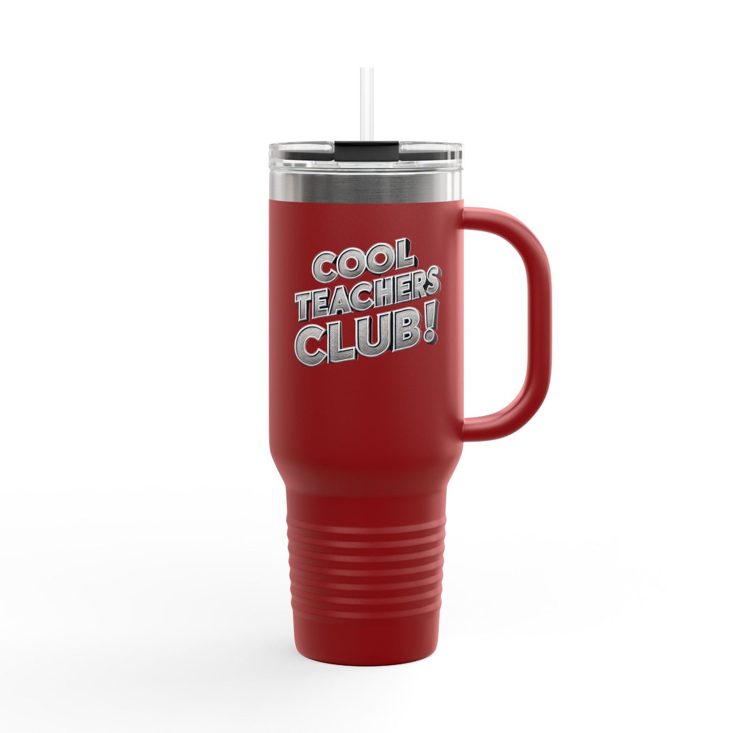 Cool Teacher's Club, Spill-proof, 40oz Stainless Steel Insulated Travel Mug
