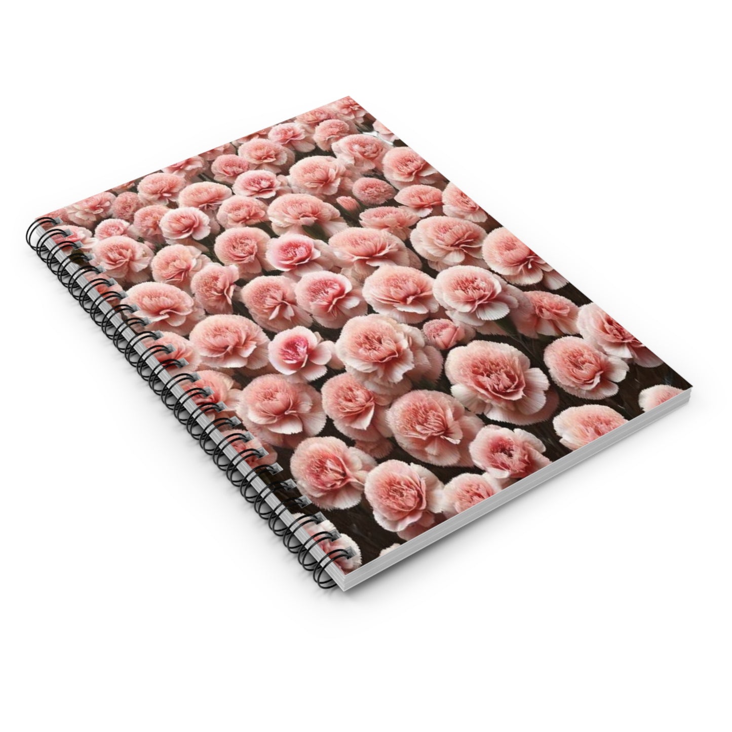 Pink Carnations Spiral Notebook - Ruled Line