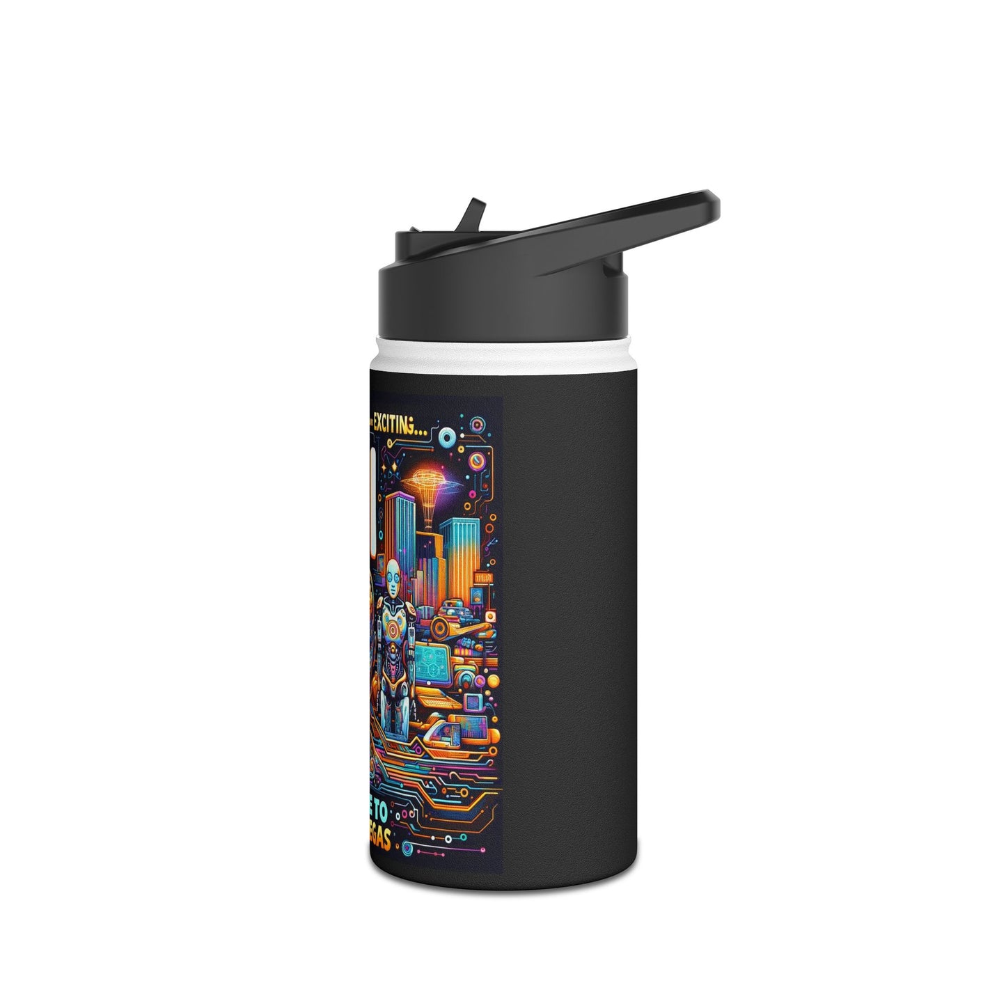 Welcome To AI In Vegas - Stainless Steel Water Bottle, Standard Lid