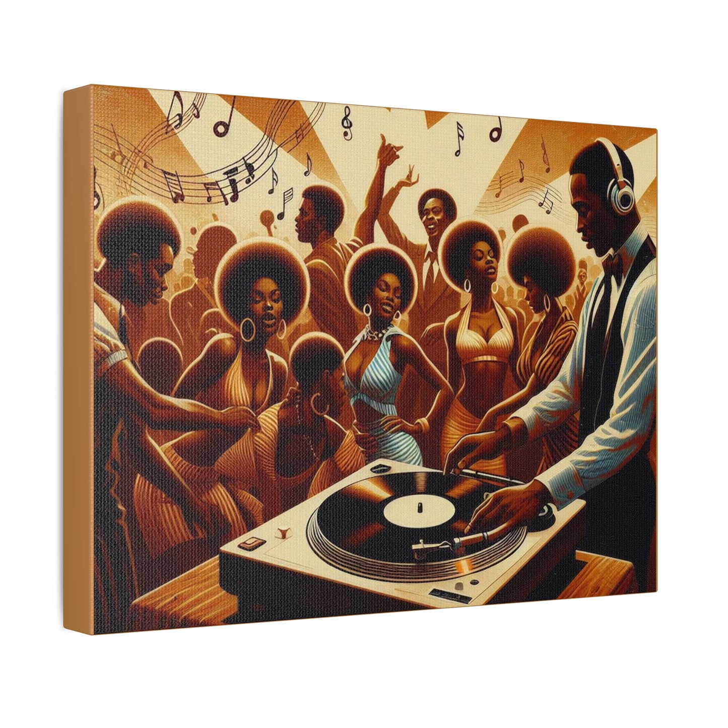 Put The Needle On The Record - Wall Art on Stretched Canvas