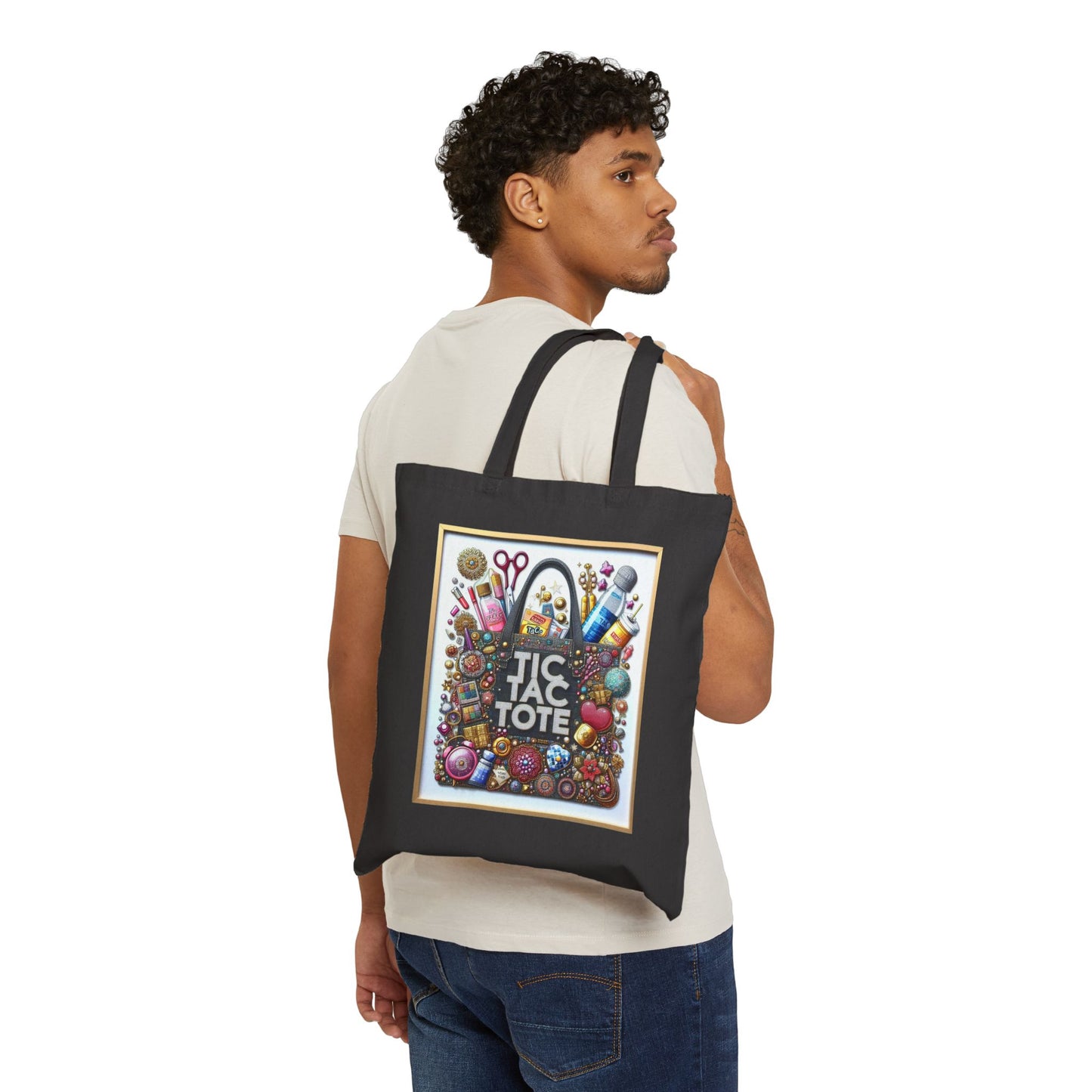 Tic Tac Tote Cotton Canvas Tote Bag