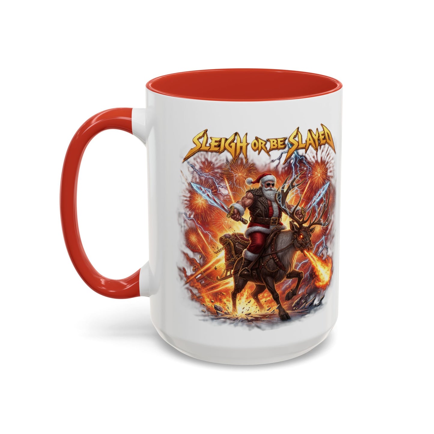 "Sleigh or Be Slayed" Mug | Ceramic Coffee Cup | Holiday Mug
