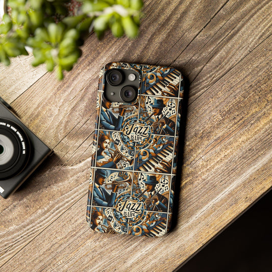 iPhone Slim Phone Cases - Jazz Is Life