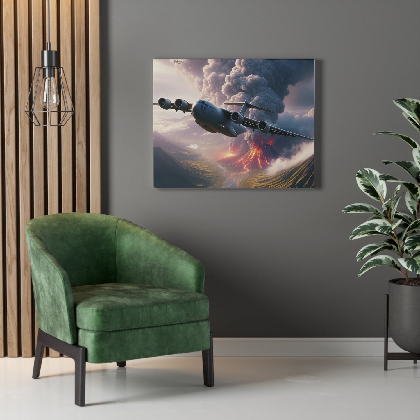 Airlift Aircraft Getting Out Of The Danger Zone - Wall Art on Stretched Canvas