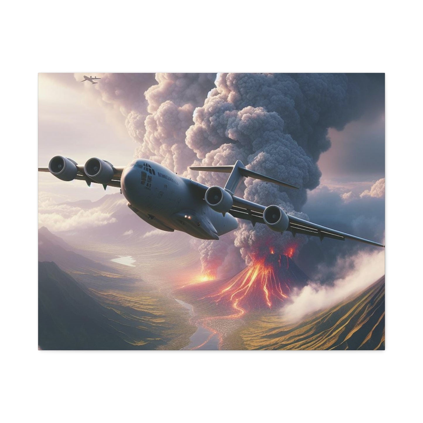 Airlift Aircraft Getting Out Of The Danger Zone - Wall Art on Stretched Canvas