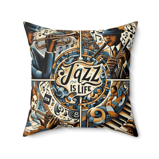 Jazz Is Life - 2 Sided - Reversible Pillow
