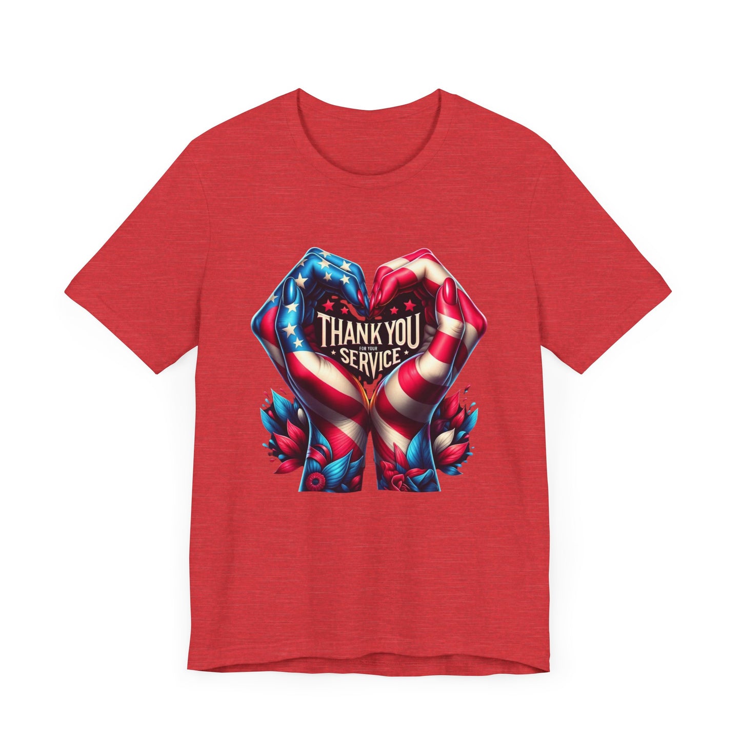 "Thank You For Your Service" - Both Sides Printed - Short Sleeve Tee