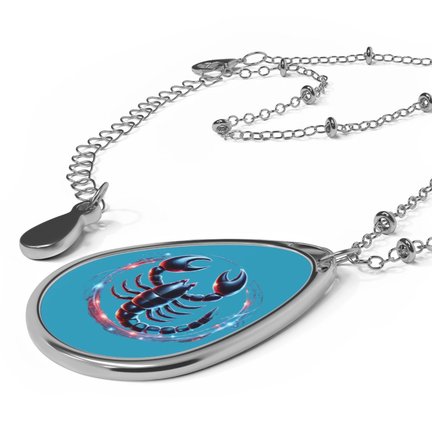 Scorpion Zodiac Oval Necklace