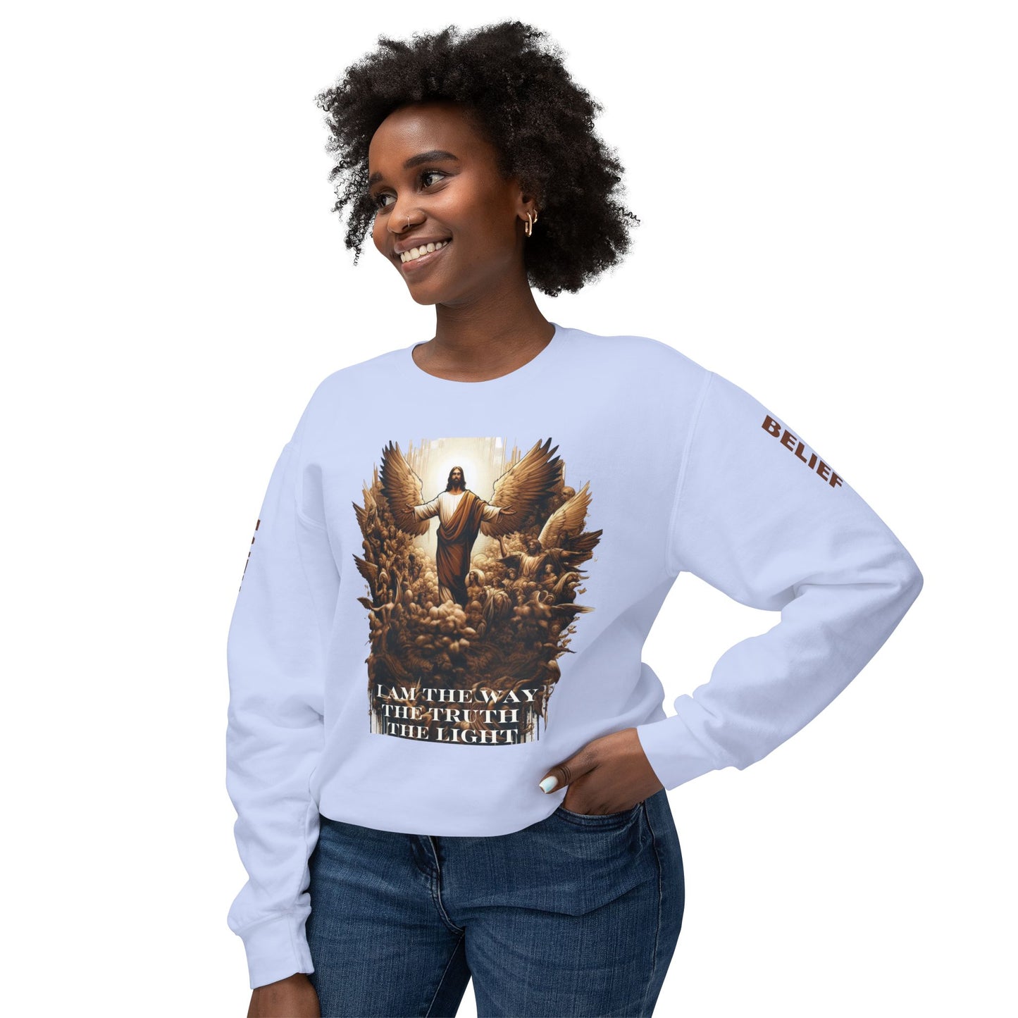 The Way The Truth and The Light Unisex Lightweight Crewneck Sweatshirt