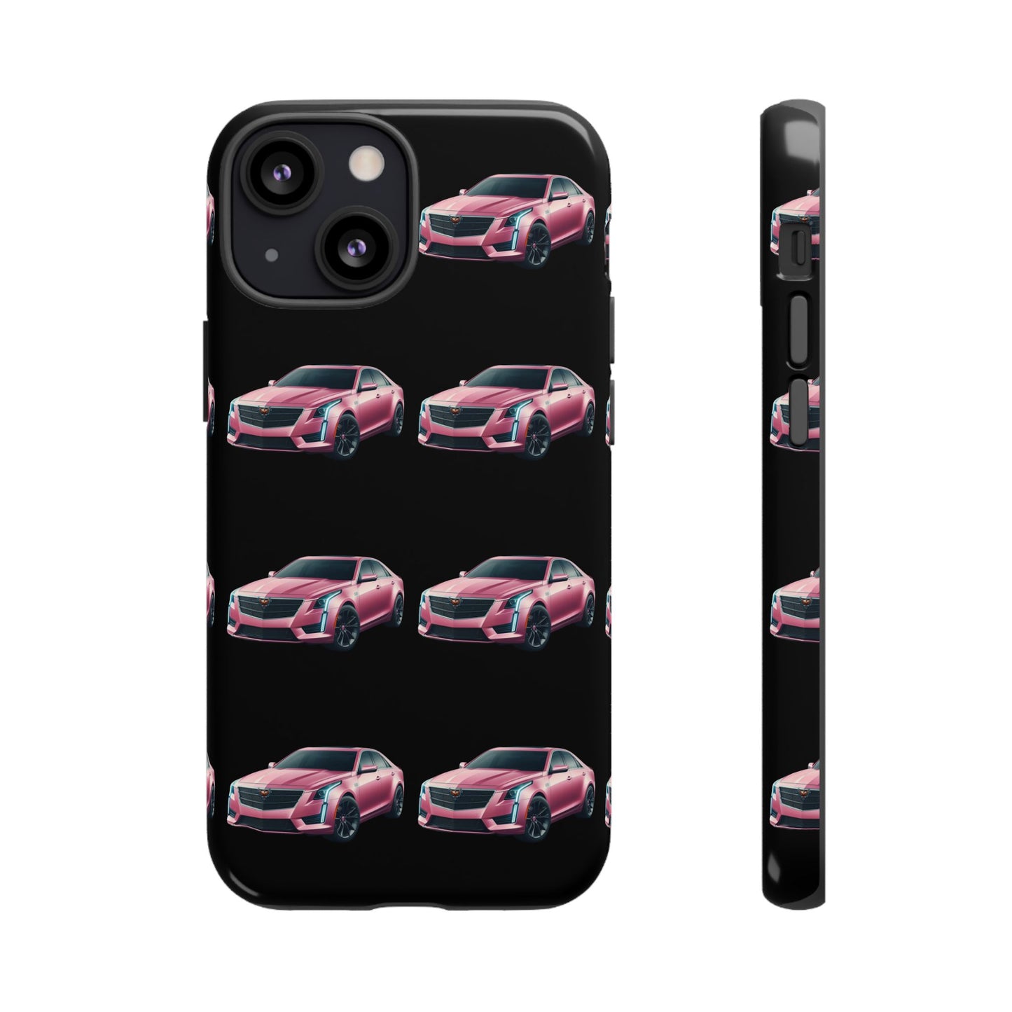 Pink Caddy On Black Phone Case