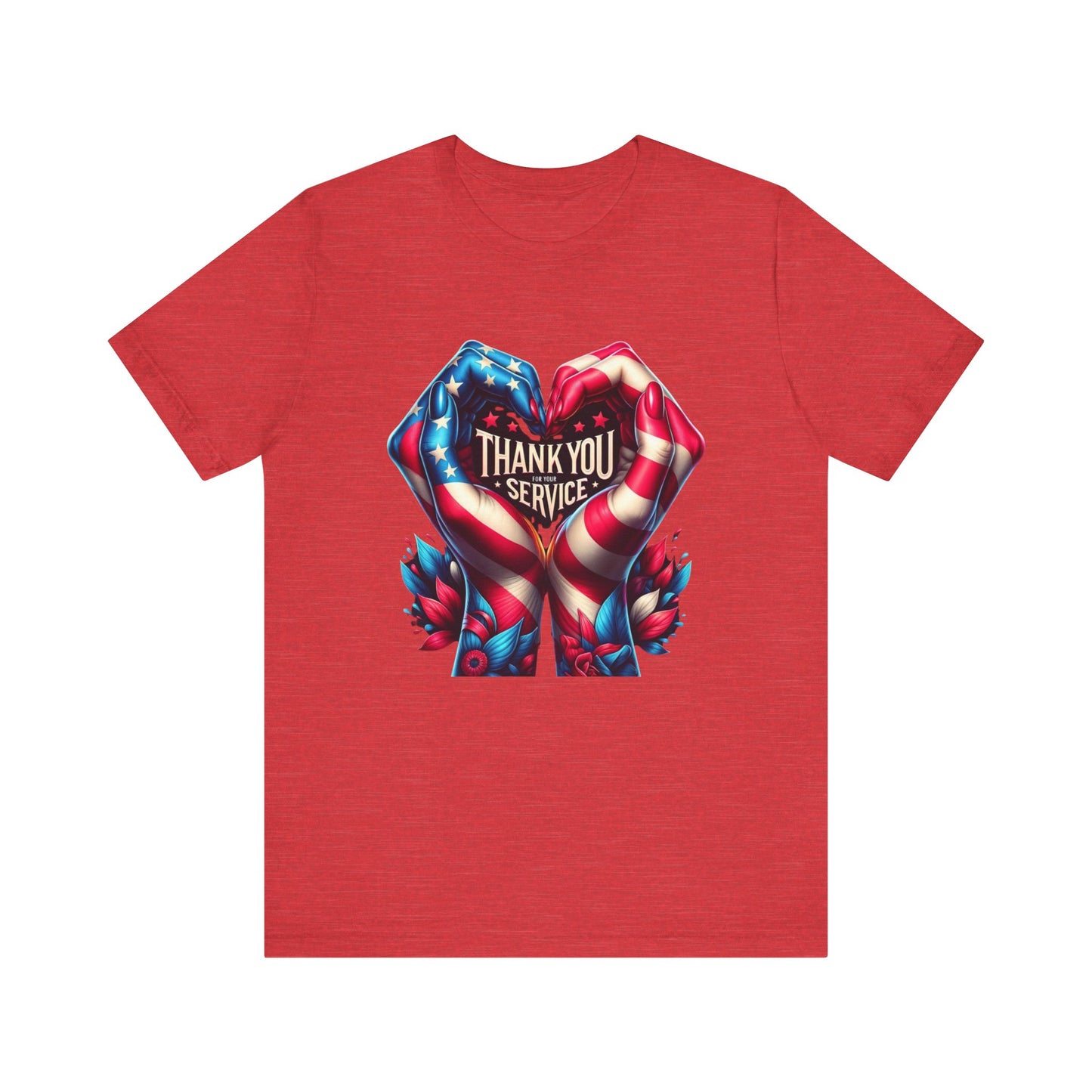 "Thank You For Your Service" - Both Sides Printed - Short Sleeve Tee