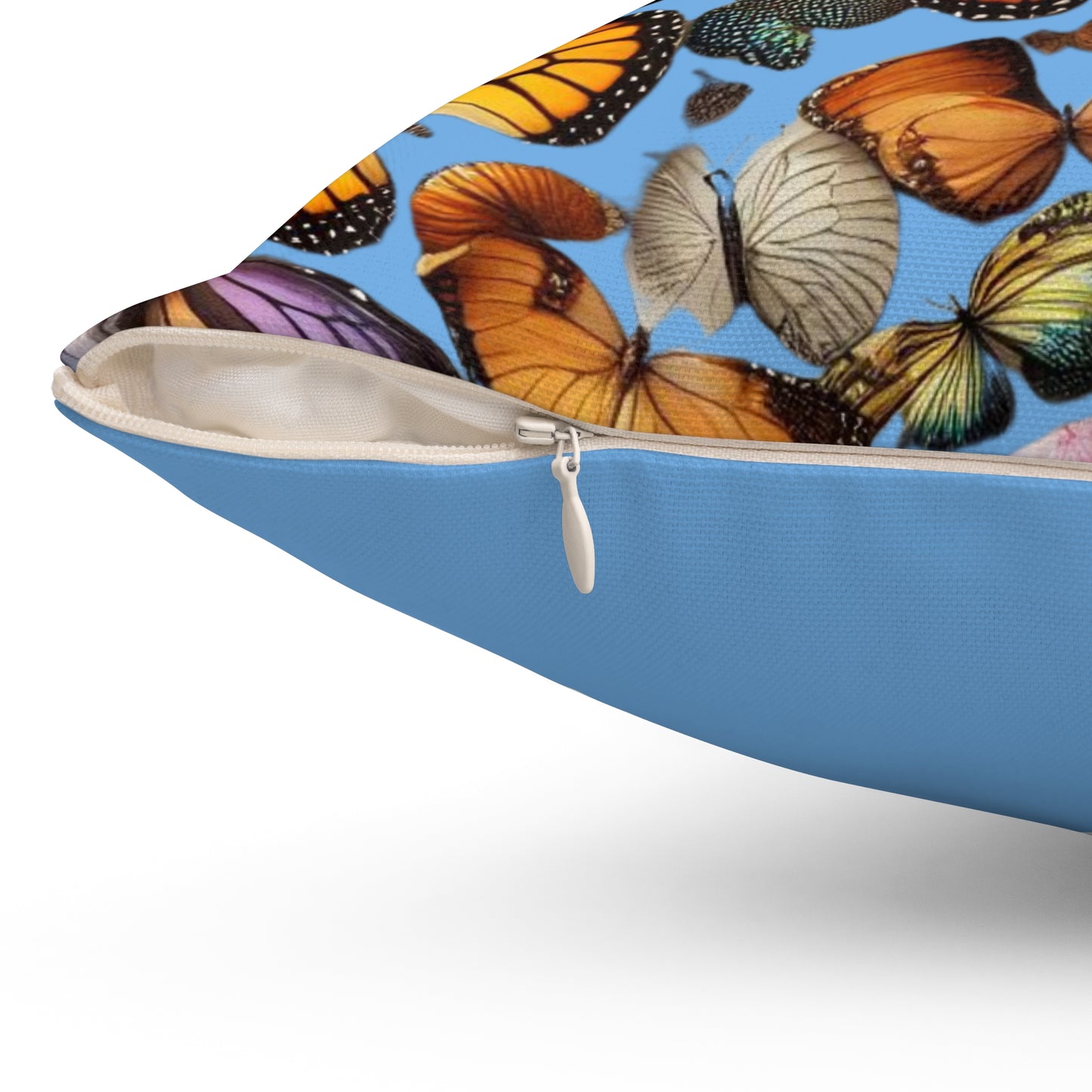 Butterflies Spun Polyester Square Pillow