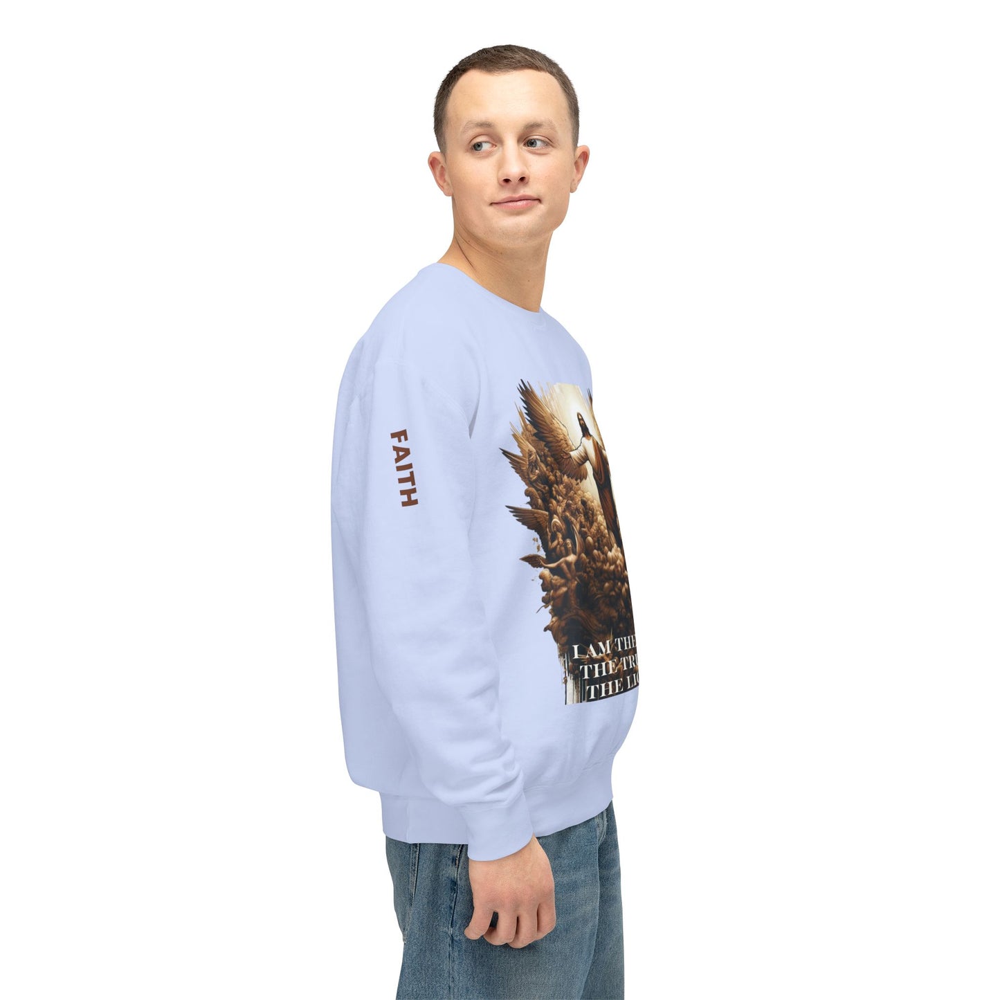 The Way The Truth and The Light Unisex Lightweight Crewneck Sweatshirt