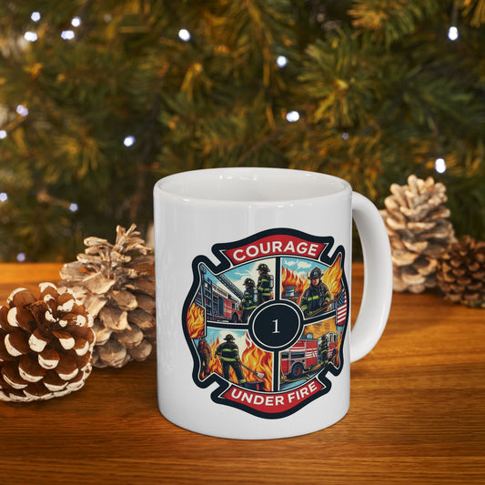 Courage Under Fire 11oz Ceramic Mug  - Customizable