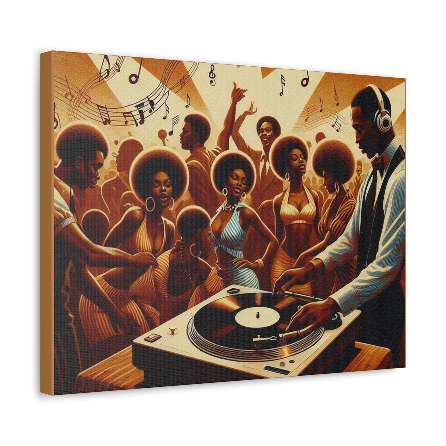 Put The Needle On The Record - Wall Art on Stretched Canvas