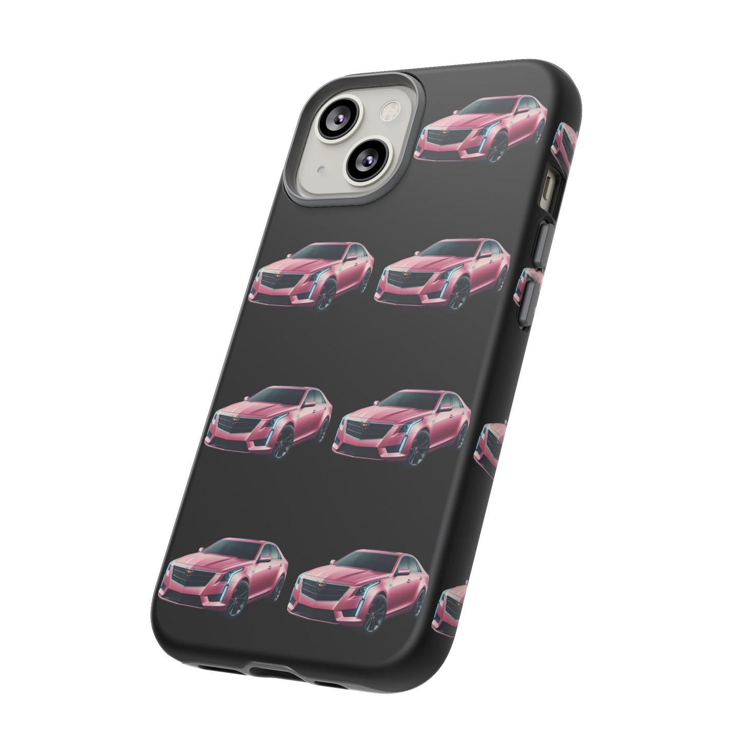 Pink Caddy On Black Phone Case
