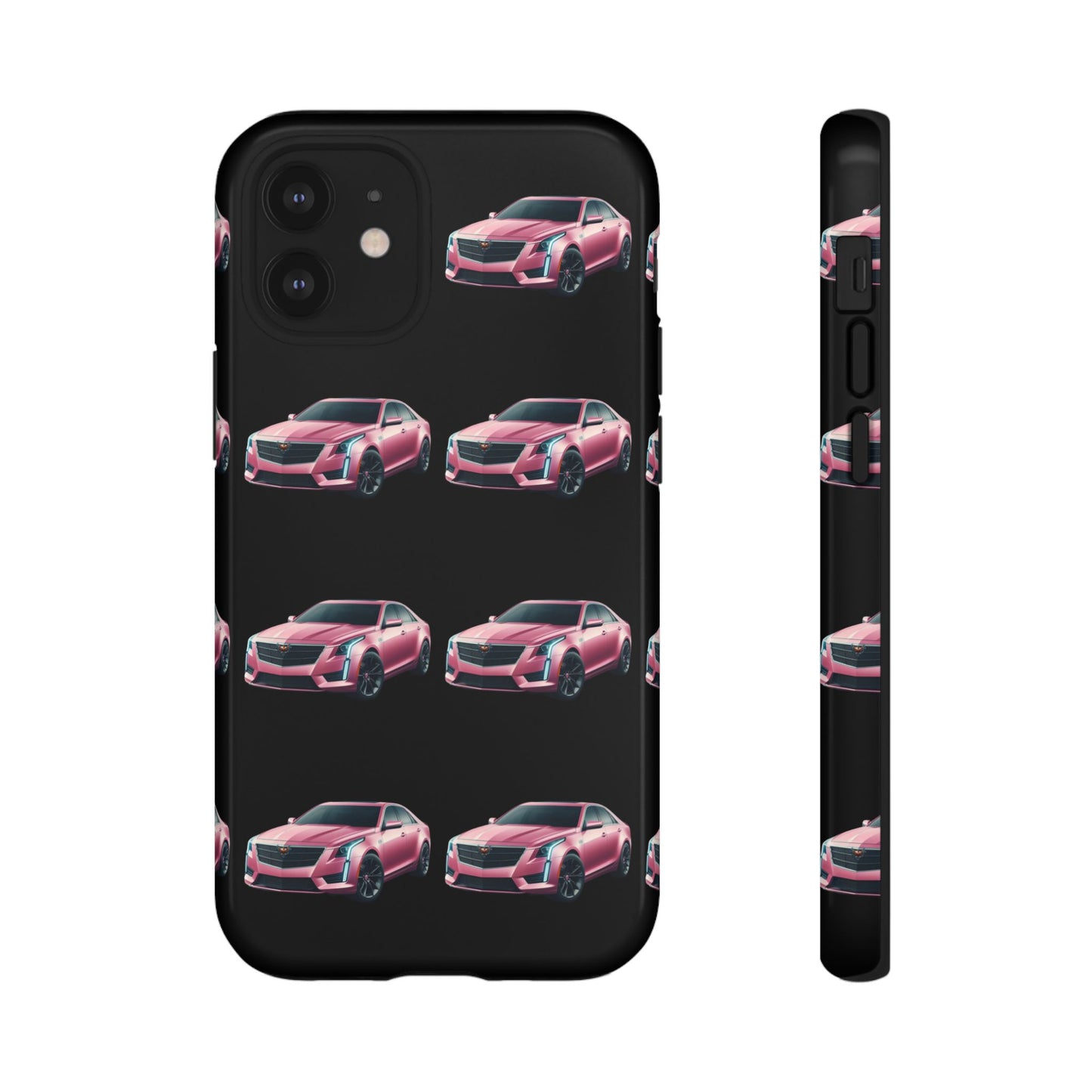 Pink Caddy On Black Phone Case