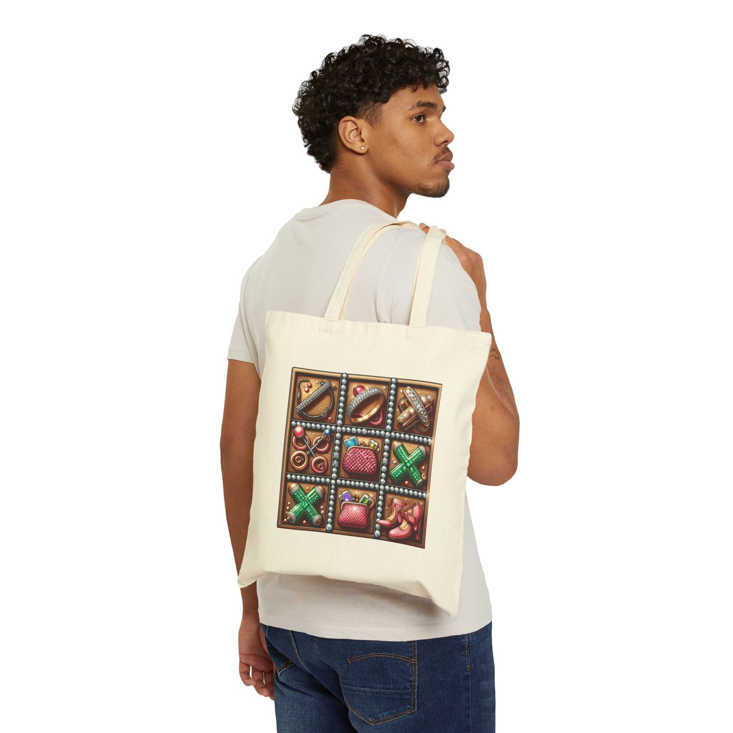 Tic Tac Tote Cotton Canvas Tote Bag