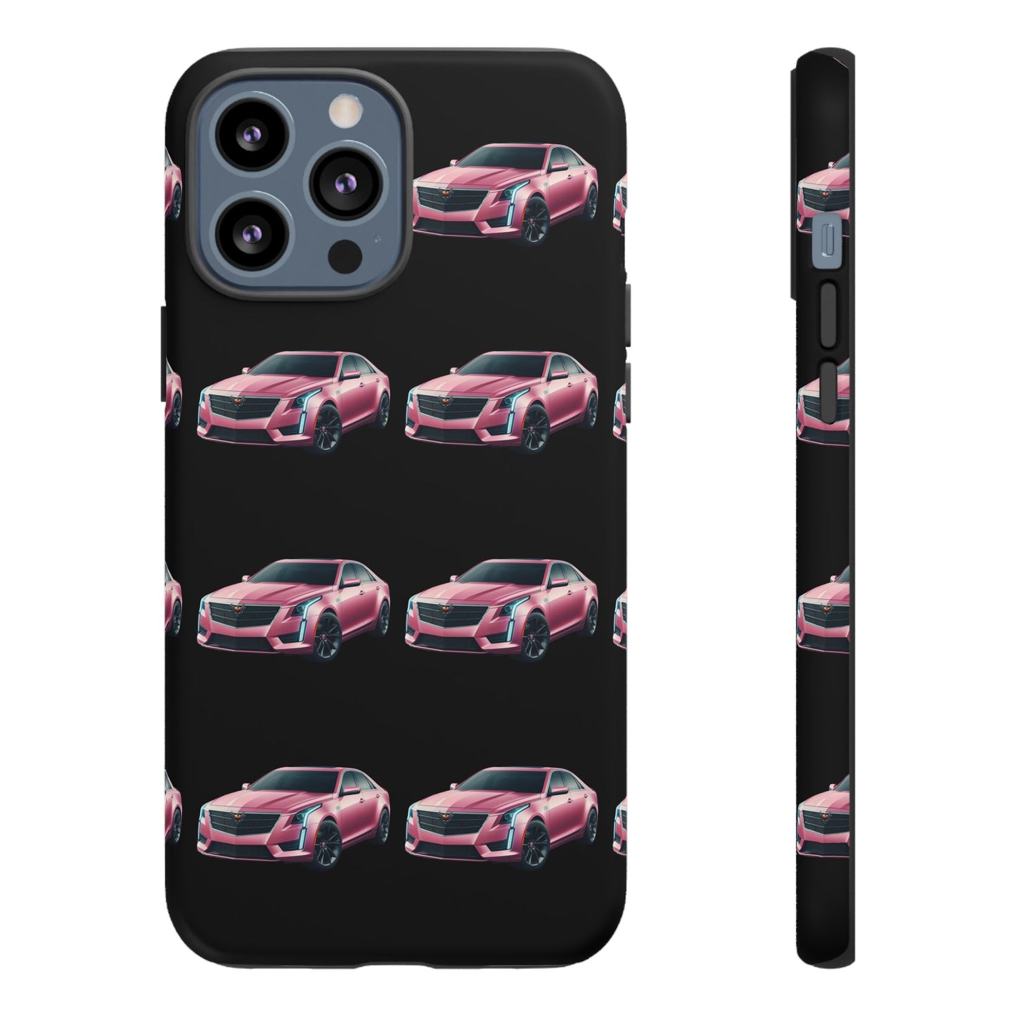 Pink Caddy On Black Phone Case