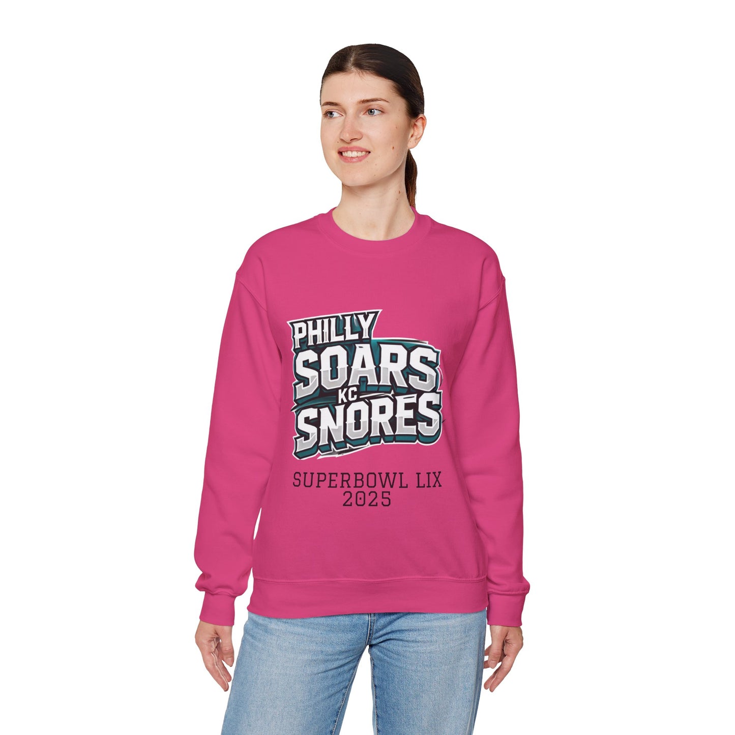 Philly Soars - KC Snores - Black Letters Unisex Heavy Blend™ Crewneck Sweatshirt