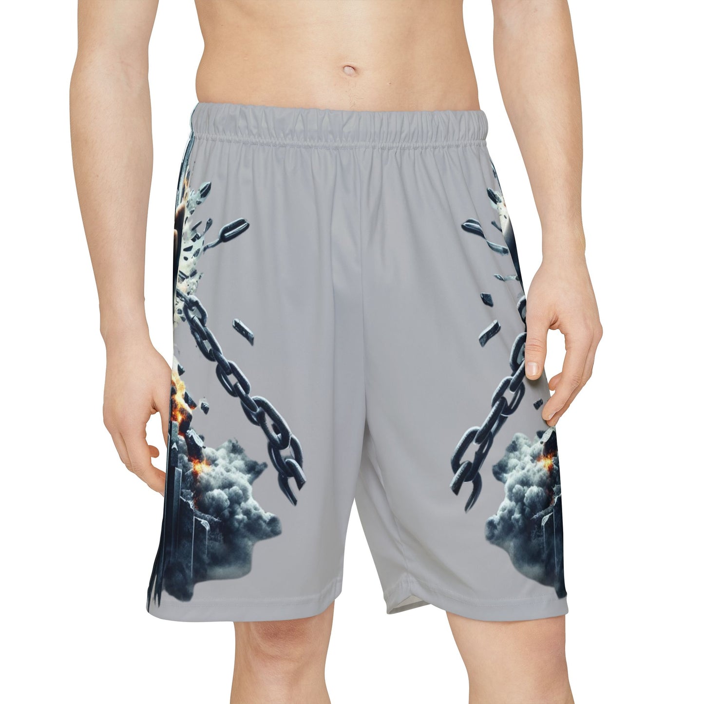 CRUSH IT! - Men’s Sports Shorts - Light Grey