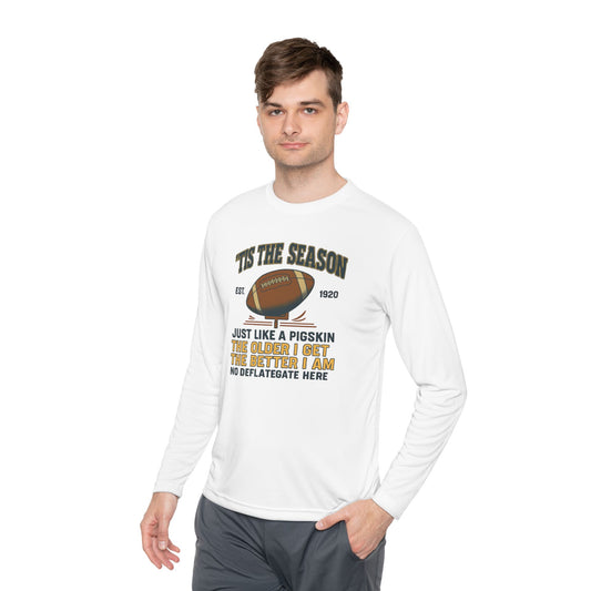 'TIS THE SEASON, Festive Long Sleeve Tee for Football Lovers, Perfect Gift for Sports Dads