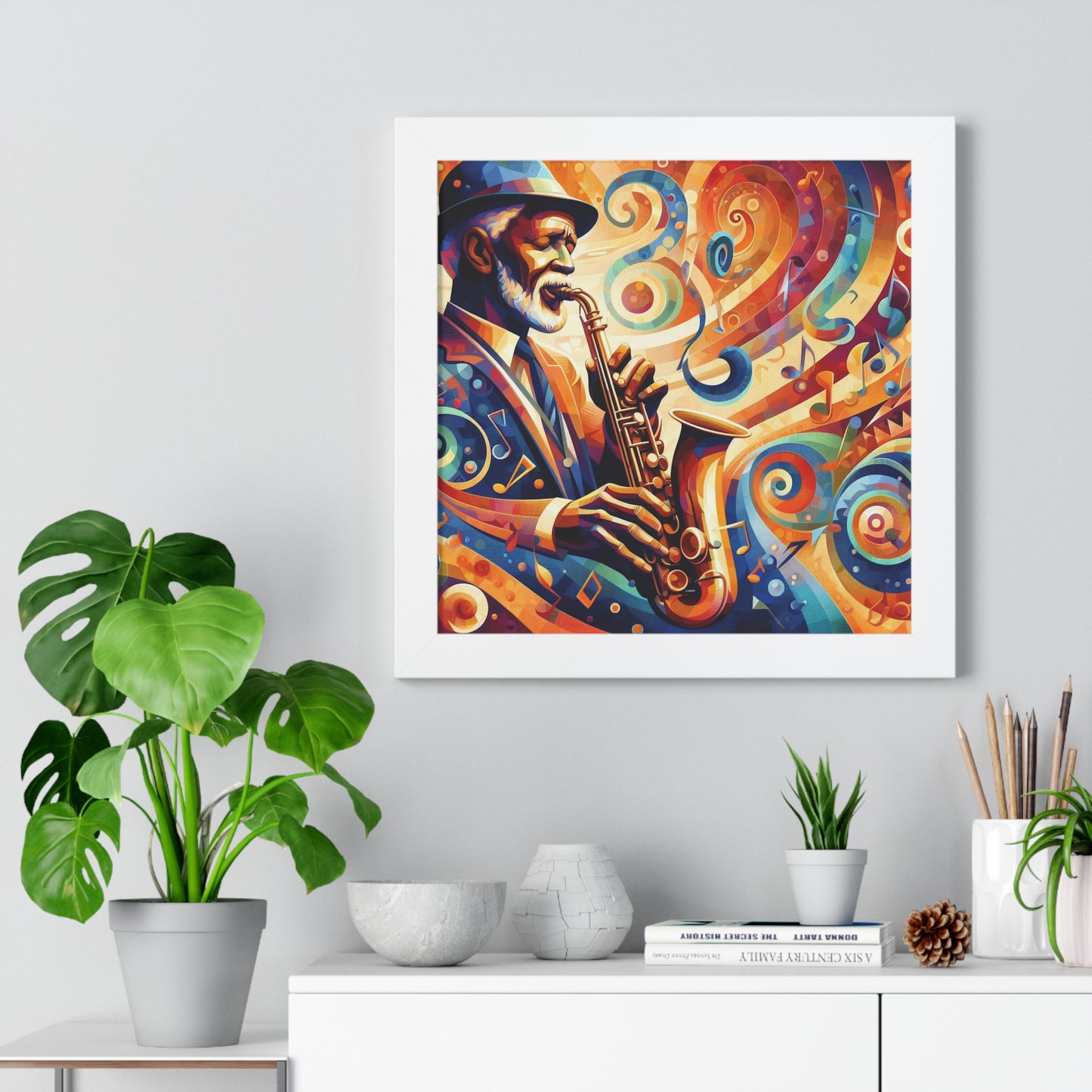 Jazz And Art Lover's Dream -  Unique Wall Art - Framed Vertical Poster