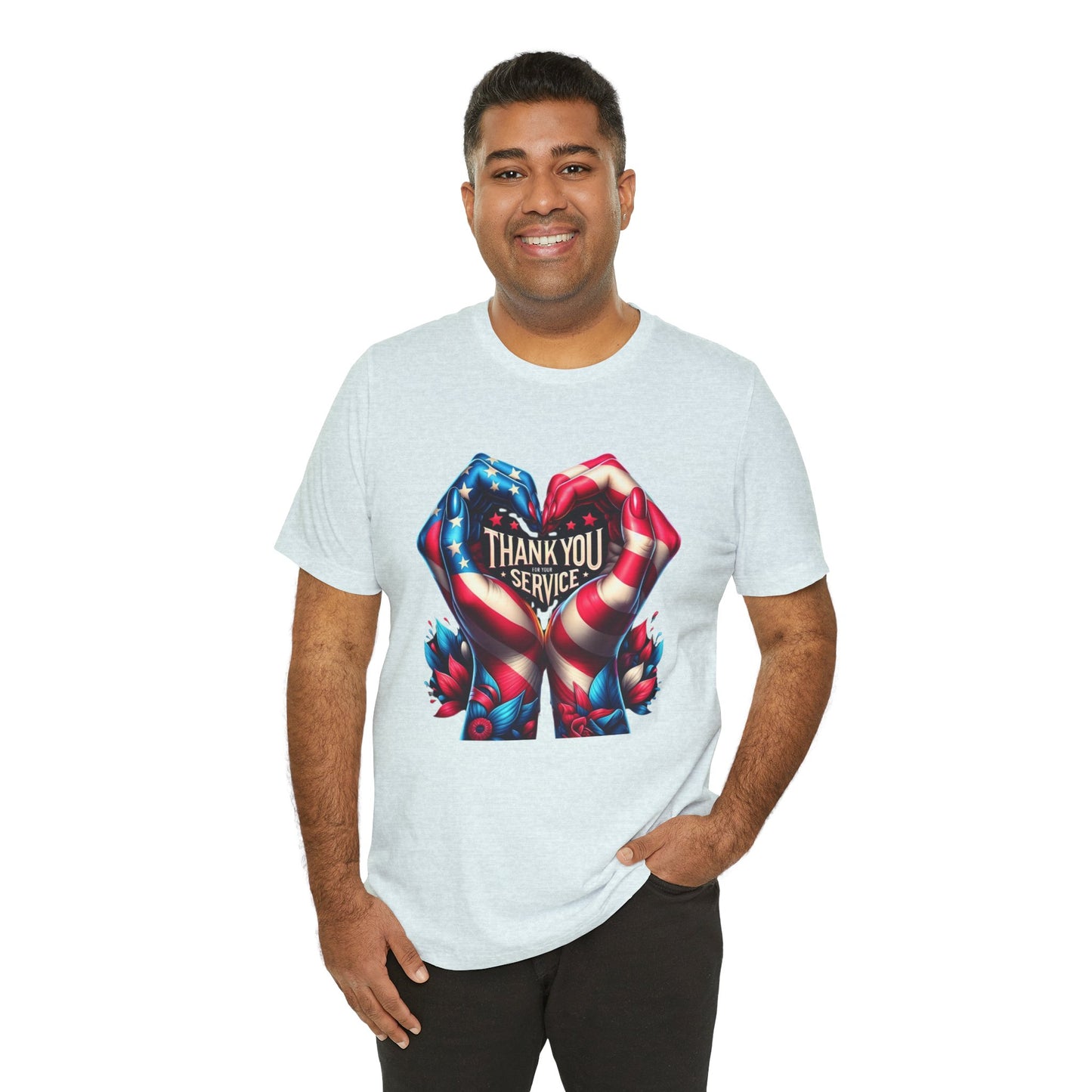 "Thank You For Your Service" - Both Sides Printed - Short Sleeve Tee
